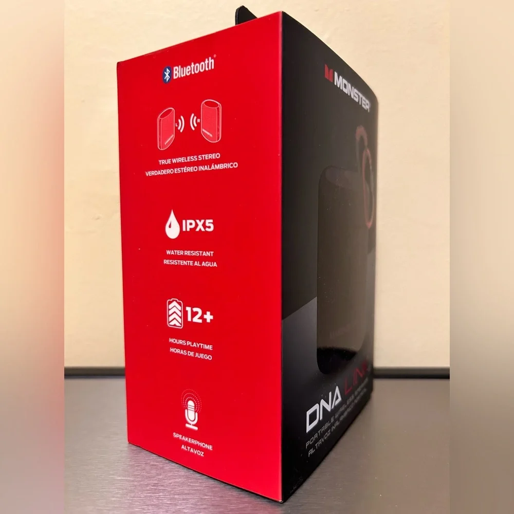 🆕 MONSTER DNA LINK PORTABLE WIRELESS BLUETOOTH SPEAKER - Picture 3 of 16